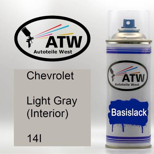 Chevrolet, Light Gray (Interior), 14I: 400ml Sprühdose, von ATW Autoteile West.